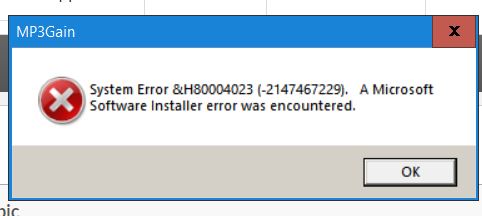 MP3Gain launch error.JPG