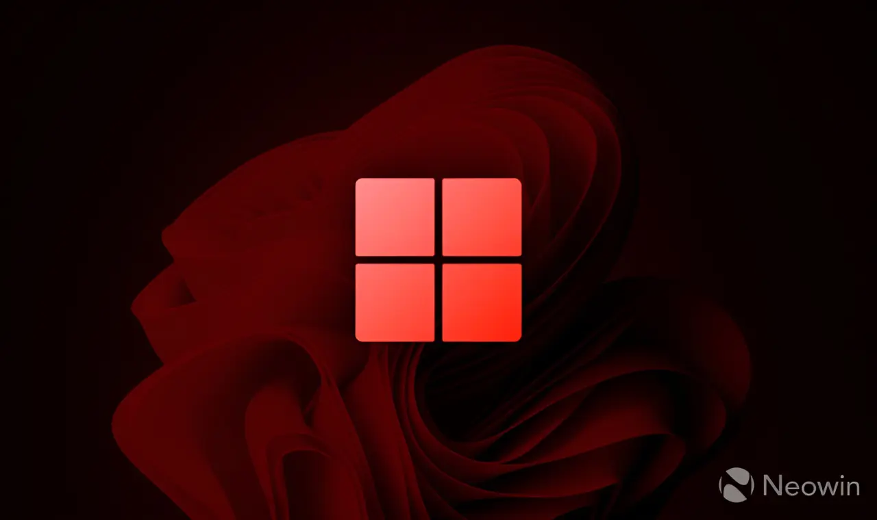 Windows 11-logo in rood